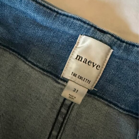 The Colette Cropped High-rise Wide Leg Jean by Maeve - Picture 3 of 3